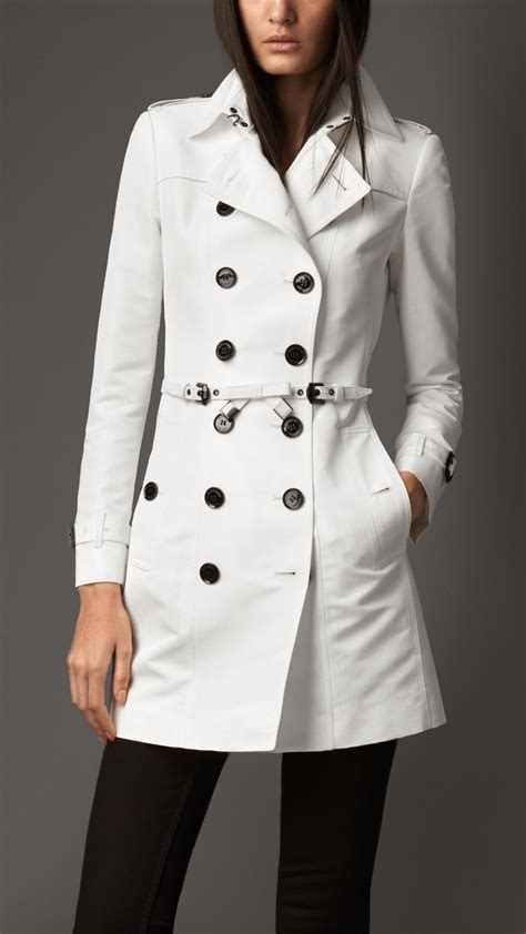 burberry white trench